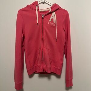 Abercrombie & Fitch Pink Zip Up Hoodie Jacket Size Medium